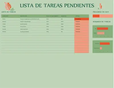 Lista de tareas pendientes organic simple