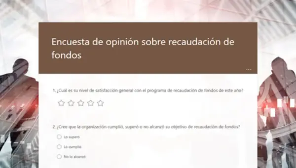 Encuesta de opinión de recaudación de fondos brown