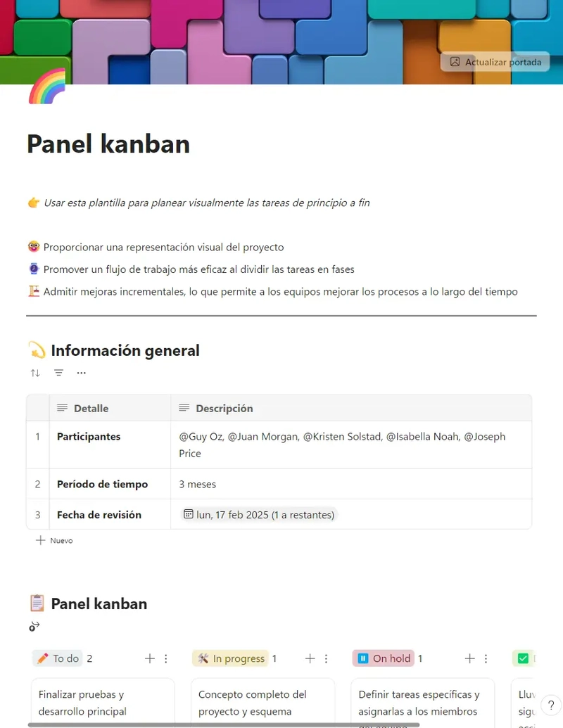 Panel kanban