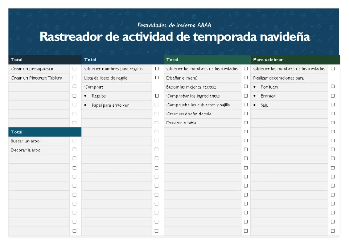 Lista de comprobación de vacaciones blue modern simple