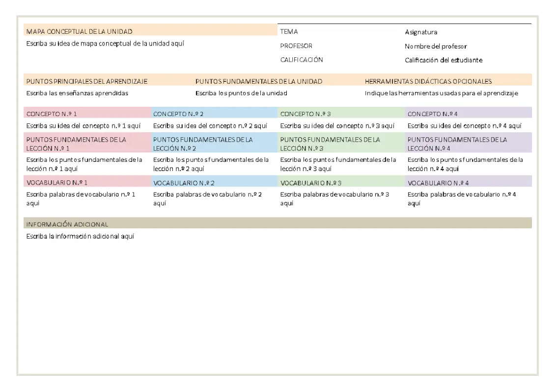 Plan de estudios brown modern simple