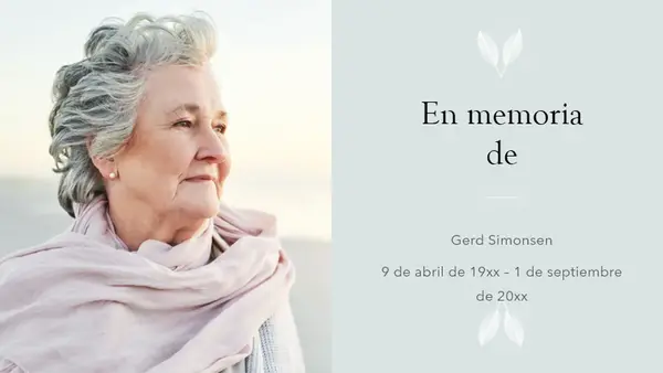 Presentación de diapositivas conmemorativa modern simple