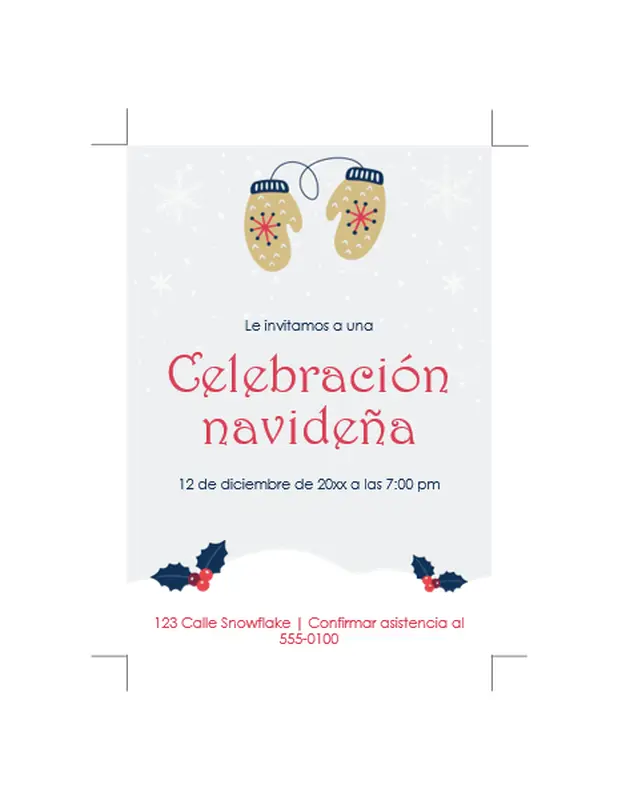 Invitaciones a la fiesta de Navidad whimsical