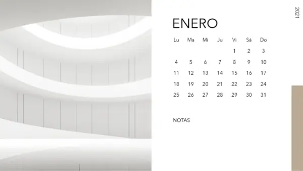 Calendario de fotos de arquitectura modern-simple