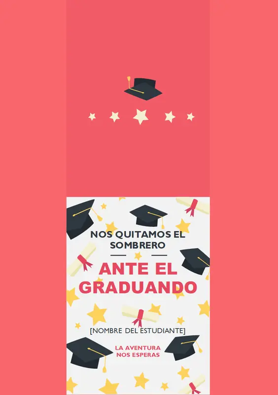 Tarjeta de graduación «sombreros fuera» modern-simple