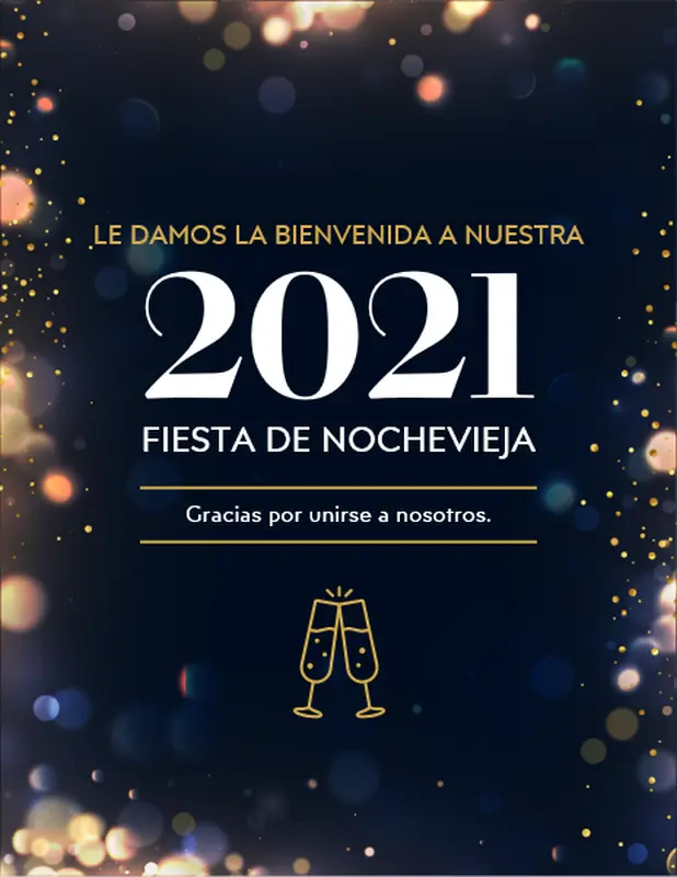 Imprimibles para fiesta de Año Nuevo  modern simple