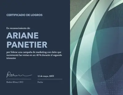 Certificado de logros modern-geometric