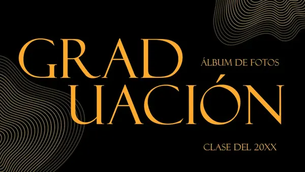 Álbum de fotos de graduación oscuro modern bold