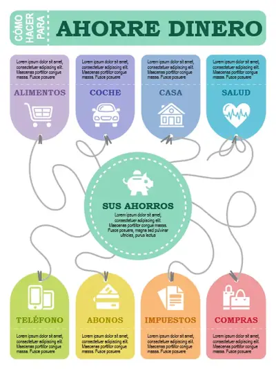 Póster de infografías sobre finanzas modern-simple