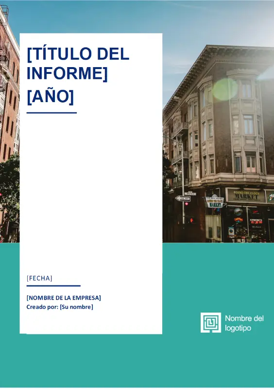 Informe  blue modern simple