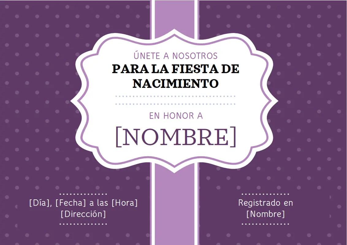 Invitación para fiesta de nacimiento vintage retro