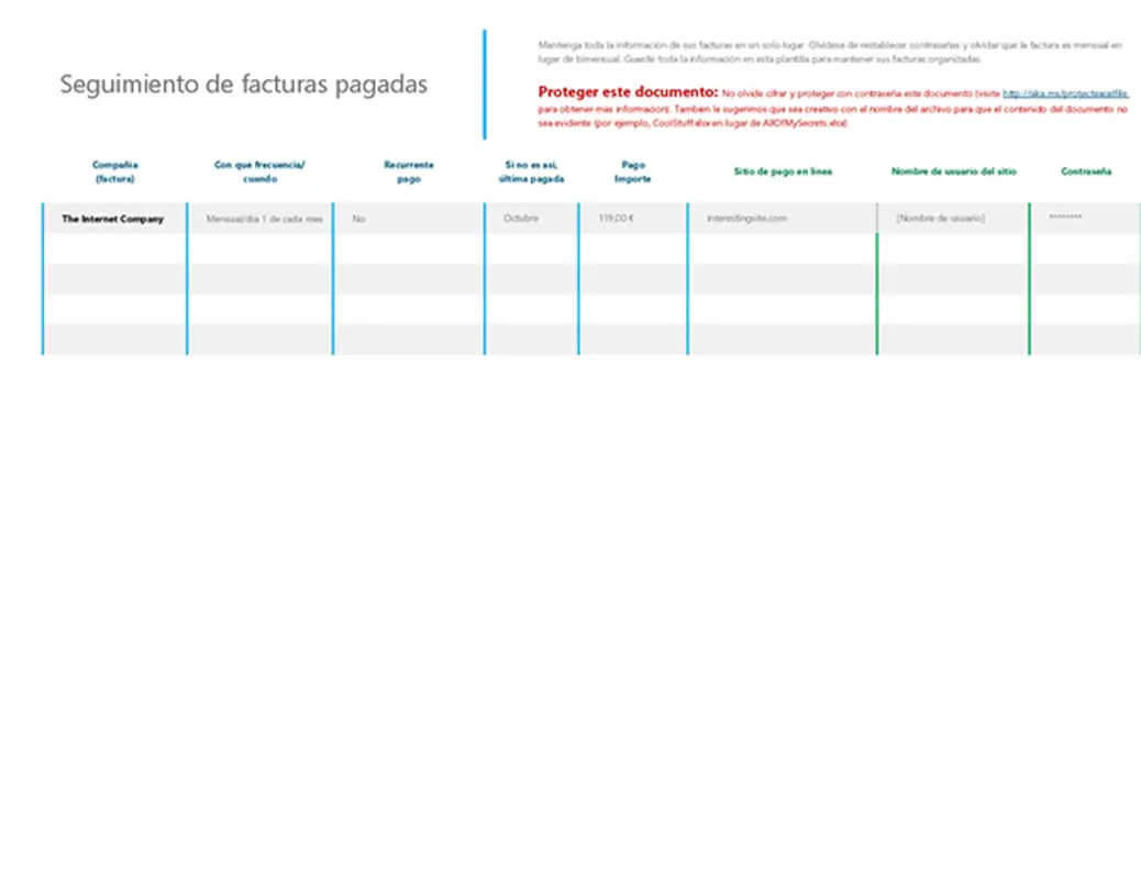 Seguimiento de factura pagada modern simple