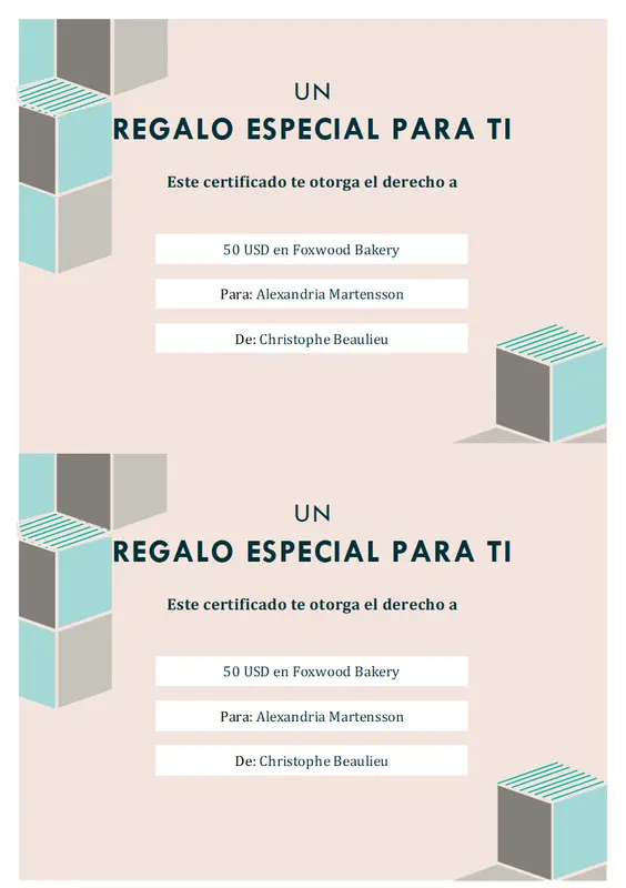 Vale de regalo modern-geometric