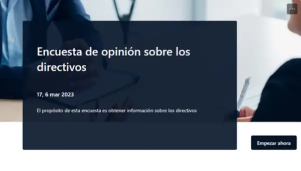 Encuesta de opinión sobre los directivos gray