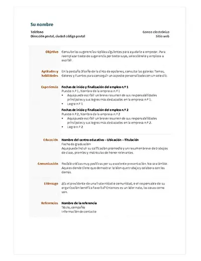 Currículum vítae funcional
