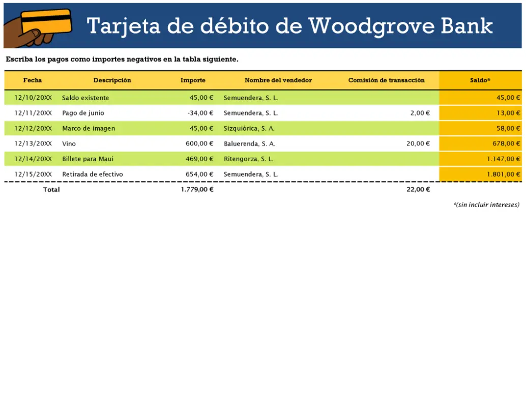 Seguimiento de tarjeta de crédito orange modern simple