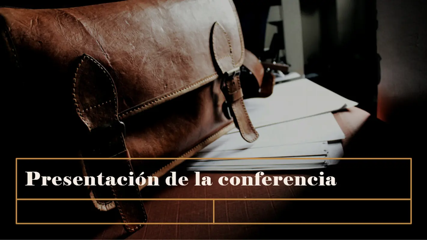 Presentación de conferencia clásica vintage