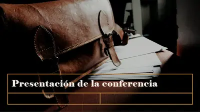 Presentación de conferencia clásica vintage