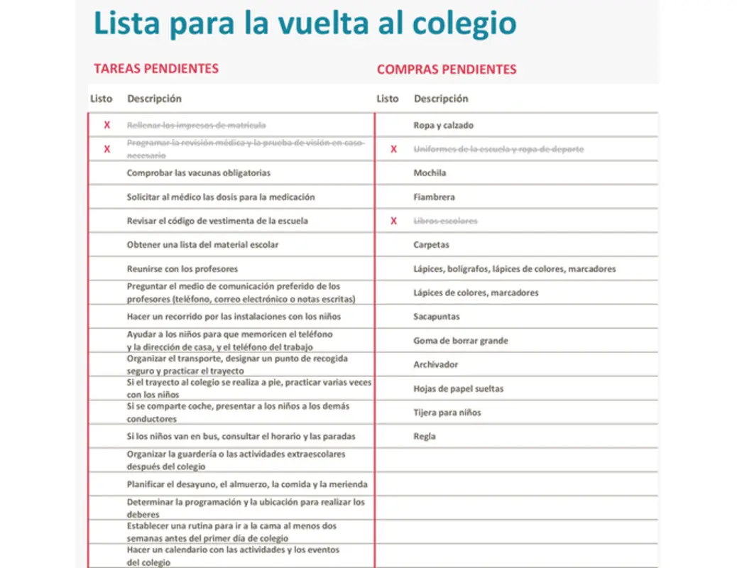 Lista de comprobación para la vuelta al colegio blue modern simple