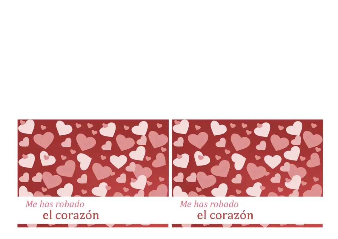Tarjetas de San Valentín red whimsical-color-block
