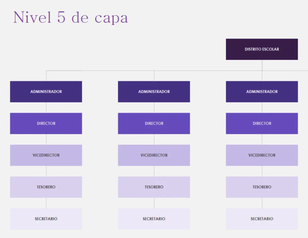 Organigramas (objeto visual) purple modern simple