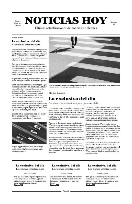 Periódico tradicional white modern simple