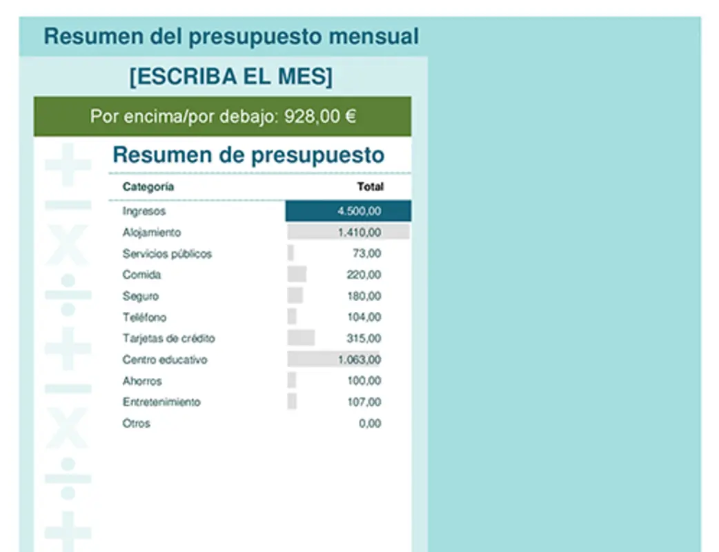 Calculadora de presupuesto blue modern simple