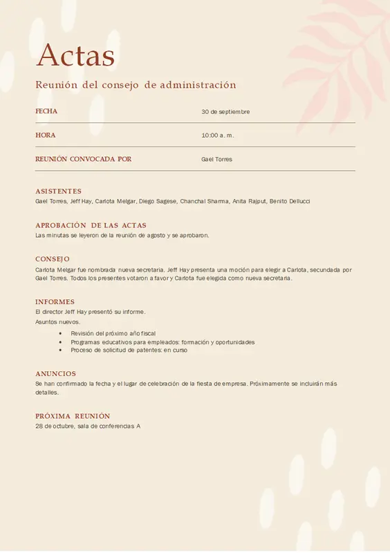 Actas organic boho