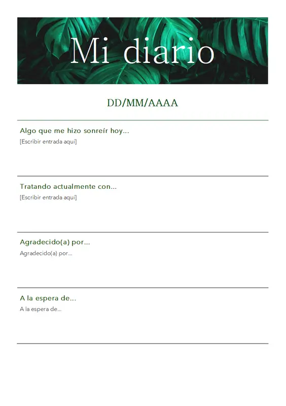 Mi diario modern simple