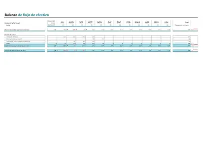 Balance de flujo de efectivo modern color block