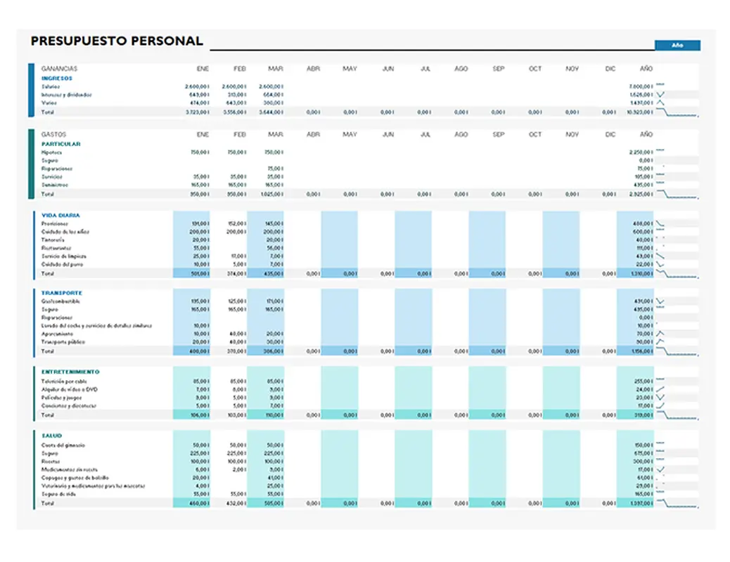 Presupuesto personal simple modern-simple