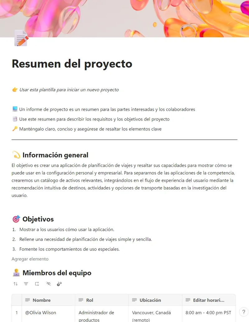 Resumen del proyecto