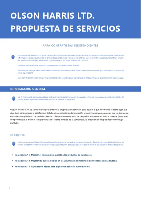 Propuesta de servicios empresariales modern simple