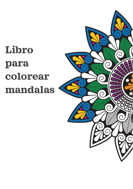 Libro para colorear mandalas organic boho