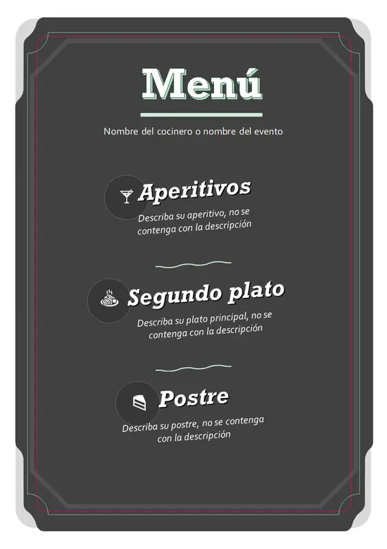 Menú básico modern-simple
