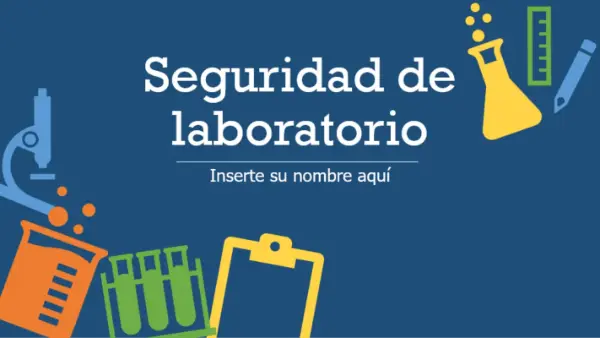 Seguridad de laboratorio blue modern color block