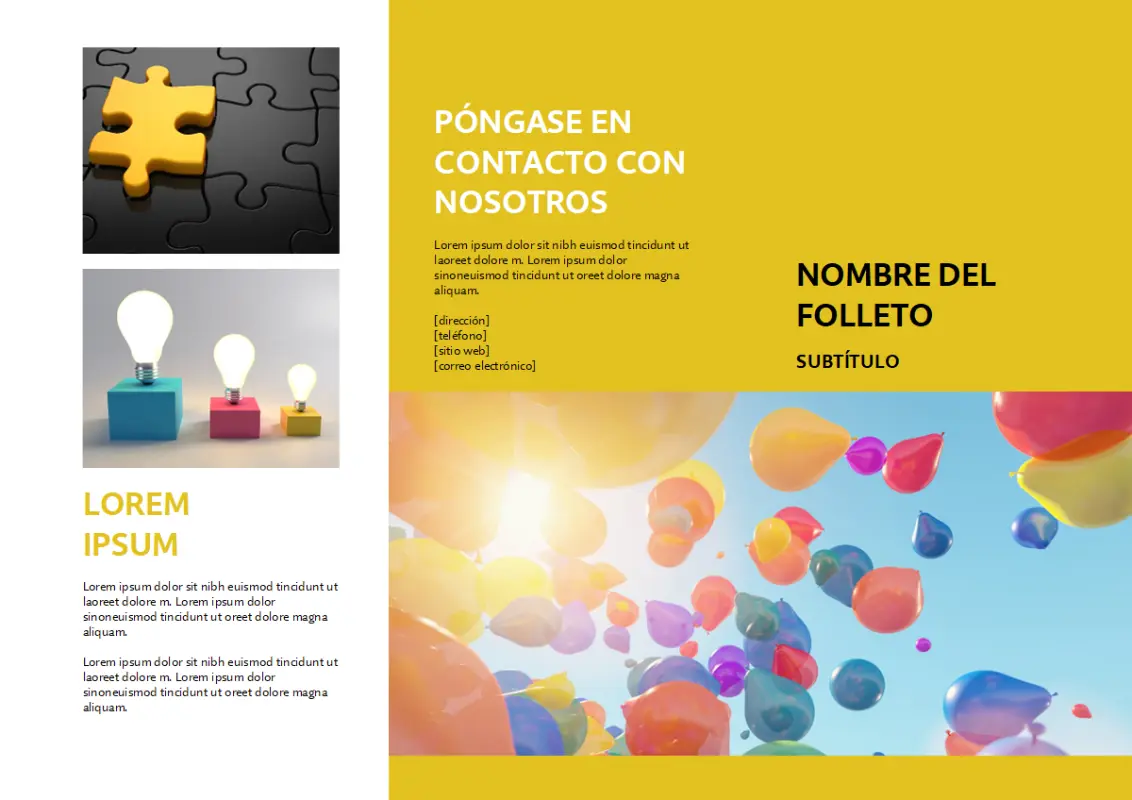 Folleto de evento amarillo yellow modern-simple