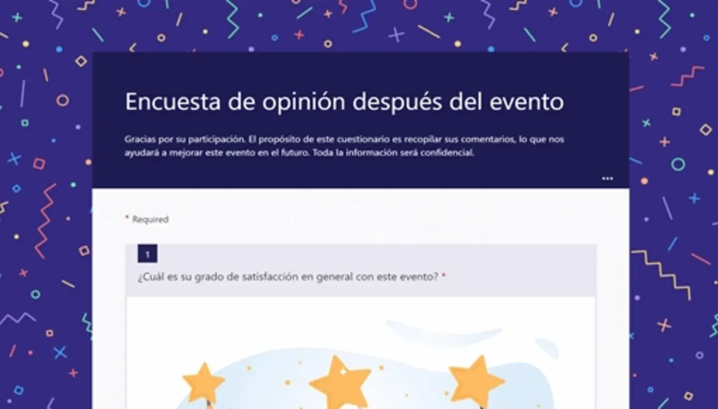 Encuesta de opinión después del evento blue