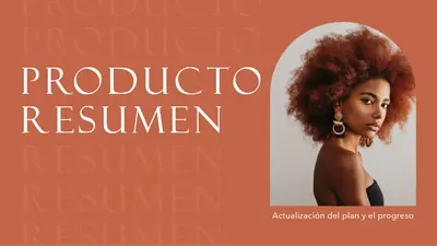 Presentación de resumen del producto modern simple