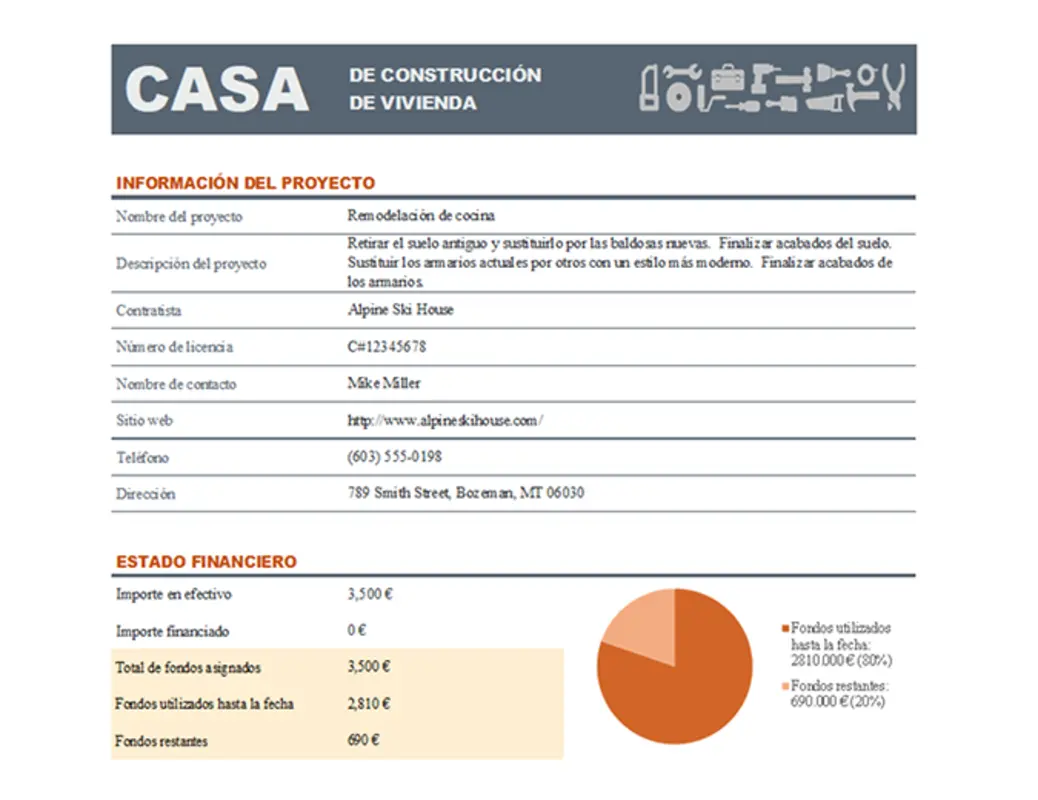 Presupuesto de construcción de vivienda modern simple