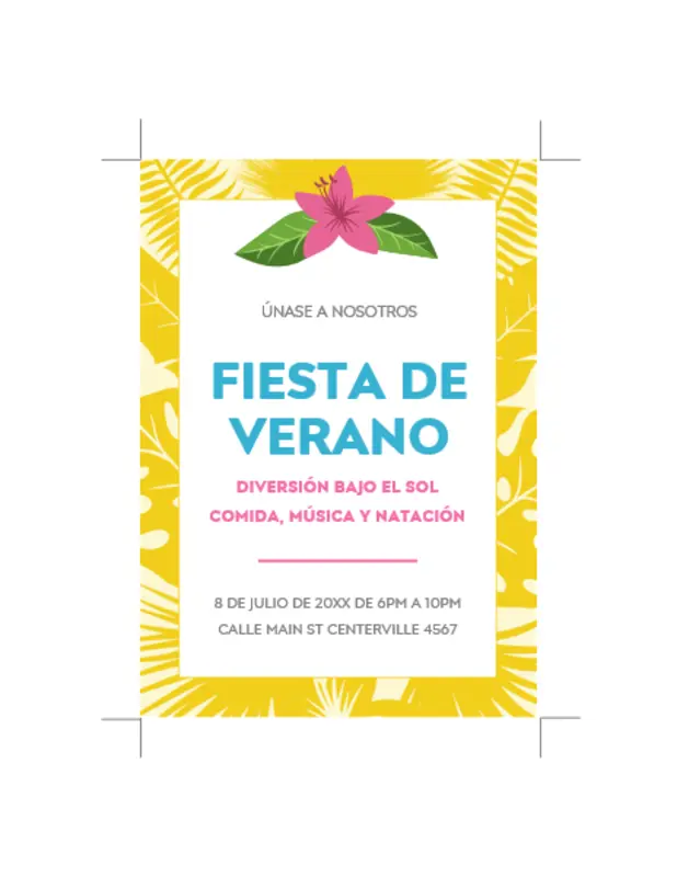 Invitaciones de verano vintage retro