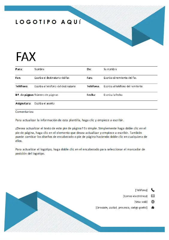 Plantillas de hoja de cálculo de portada de fax | Microsoft Create