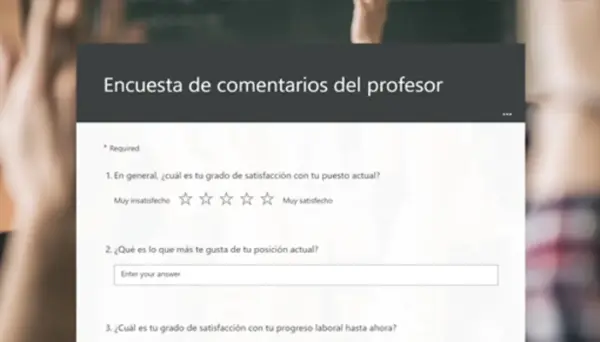 Encuesta de comentarios del profesor brown modern simple