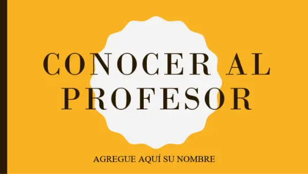 Conocer al profesor yellow modern color block