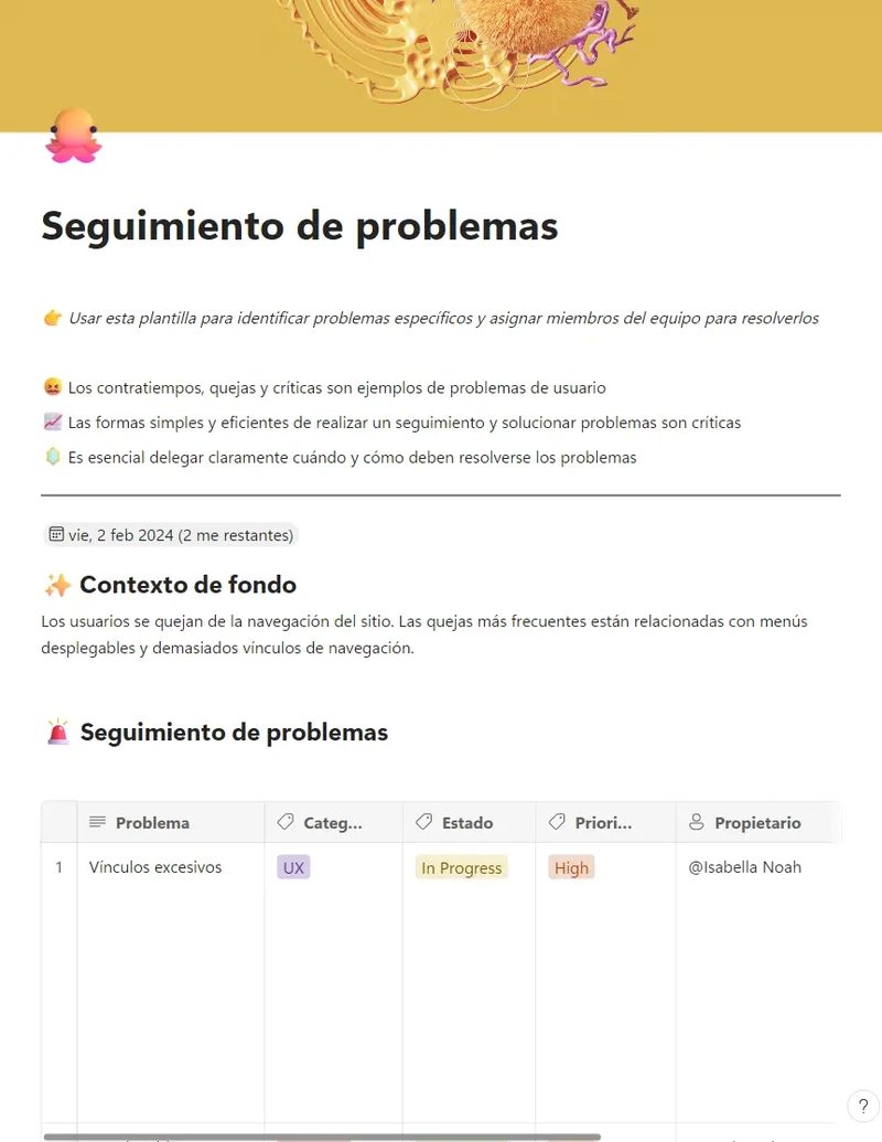 Seguimiento de problemas