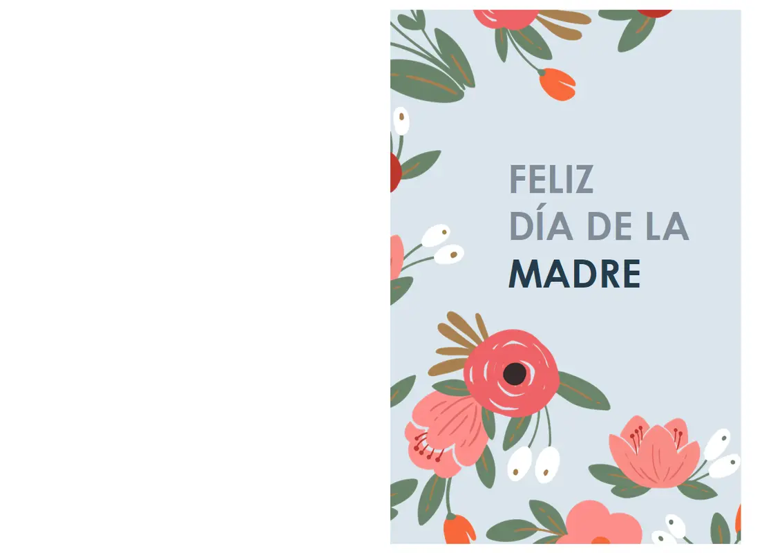 Elegante tarjeta floral del Día de la Madre organic-simple