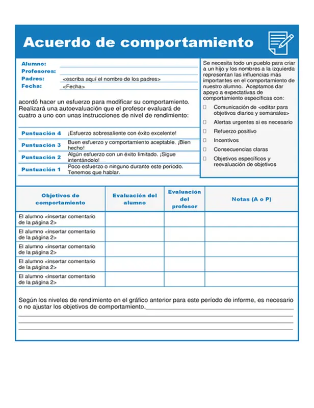 Acuerdo de comportamiento