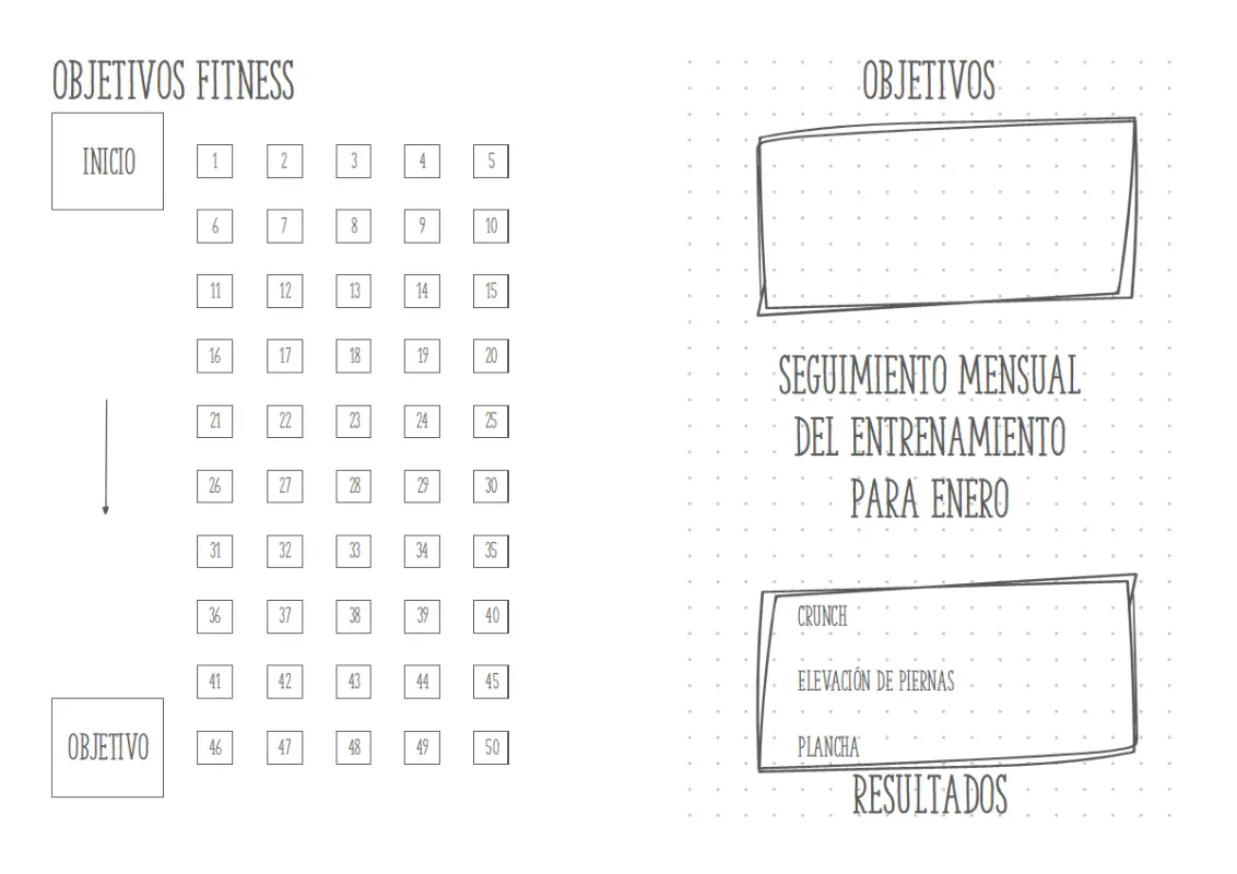 Diario de ejercicio físico  whimsical-line