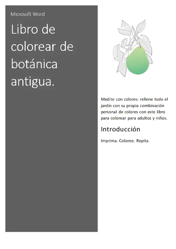 Libro de colorear de botánica antigua. vintage botanical