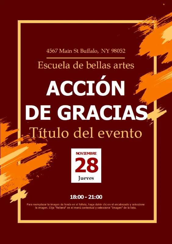 Folleto moderno de Acción de Gracias brown modern